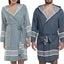 Organic Turkish Cotton Short Bathrobe with Hood – Lightweight Robe