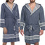 Organic Turkish Cotton Short Bathrobe with Hood – Lightweight Robe