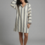 Bold Striped Poncho Beach Cover Up