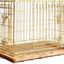 24-42" Collapsible Copper Gold Dog Crate GLD24-42
