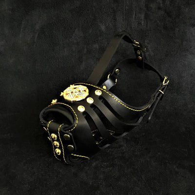 ''Maximus'' Basket Muzzle Black & Gold