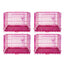 24-42" Collapsible Pink Dog Crate RED24-42