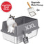XXL Stainless Steel Cat Litter Box with Lid – High Sides, Low Entry, Easy to Clean, Odor-Free, Anti-Leak | Buy 2 & Save $10