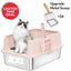 XXL Stainless Steel Cat Litter Box with Lid – High Sides, Low Entry, Easy to Clean, Odor-Free, Anti-Leak | Buy 2 & Save $10