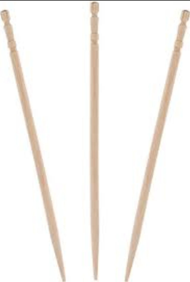 36 Qty Unflavored Birchwood Toothpicks in Plastic Tubes