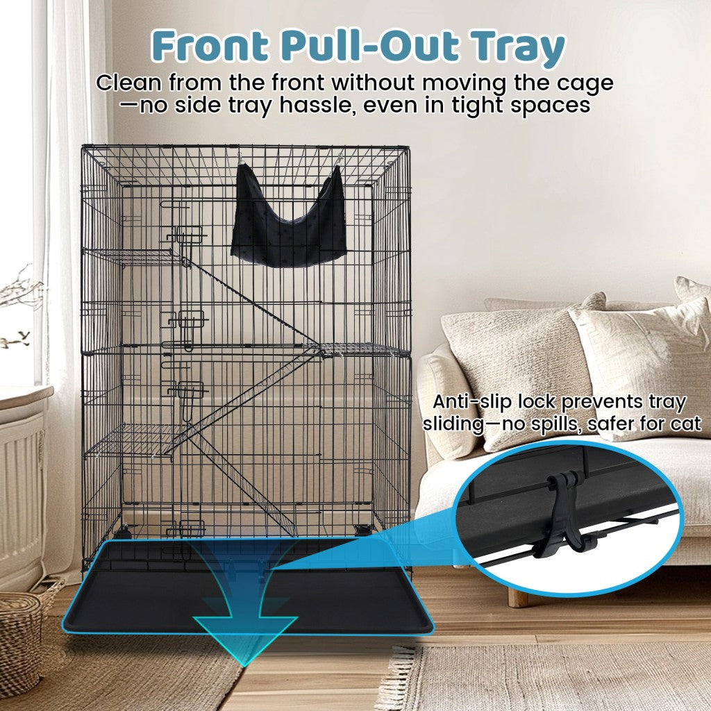 50 Inch 4-Tier Cat Cage C02