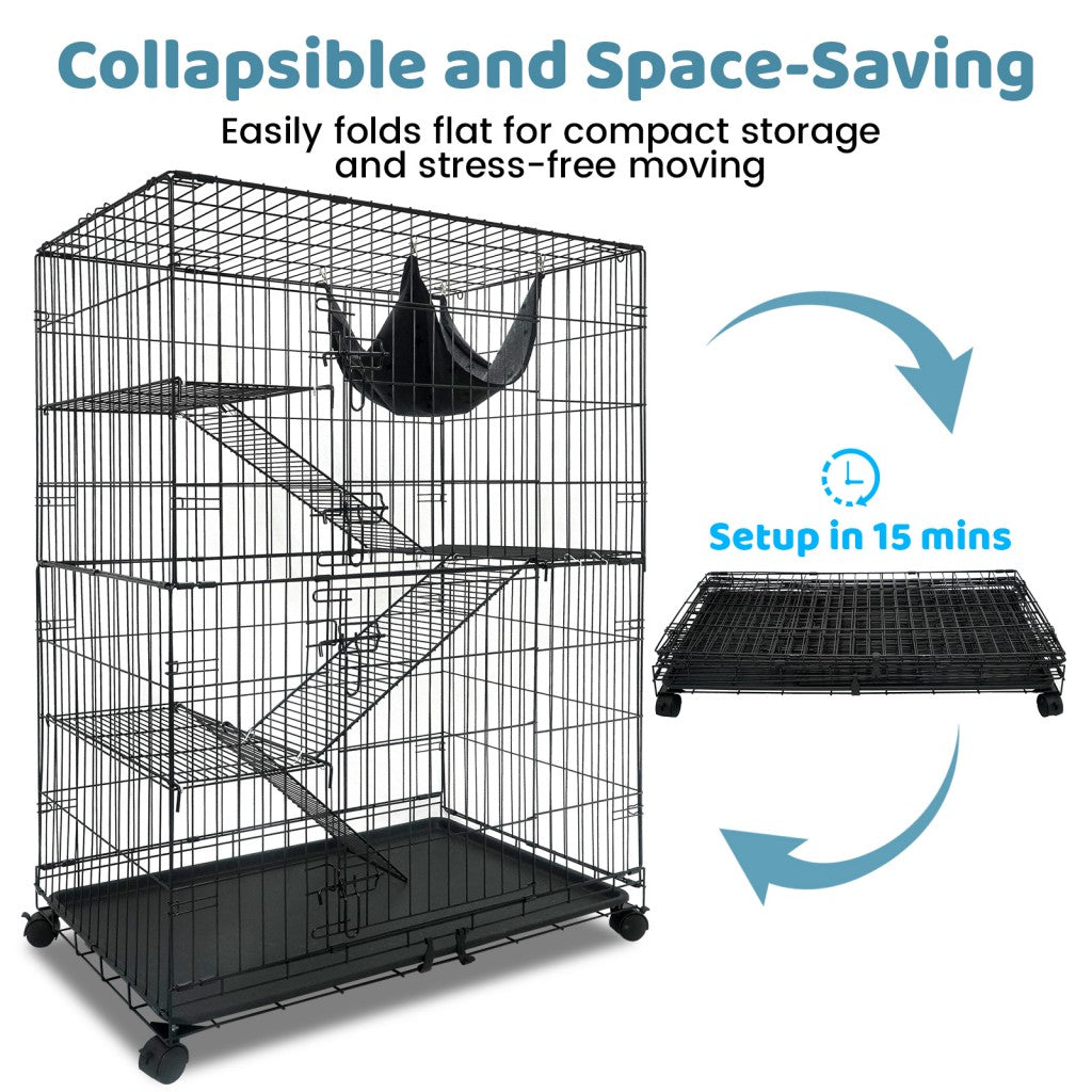 50 Inch 4-Tier Cat Cage C02