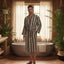 Cotton Linen Blend Kimono Bathrobe – Lightweight Unisex Robe