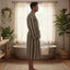 Cotton Linen Blend Kimono Bathrobe – Lightweight Unisex Robe