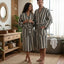 Cotton Linen Blend Kimono Bathrobe – Lightweight Unisex Robe