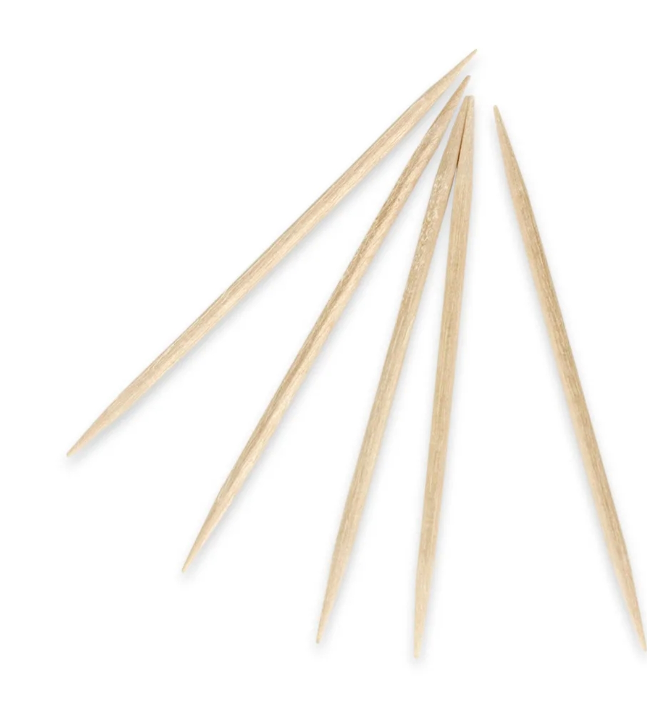 450 Qty BiteMyWood Unflavored Double Point Birchwood Toothpicks DP1 in Reusable Plastic Jar - USA Made