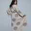 Evil Eye Hand Printed Kimono Natural