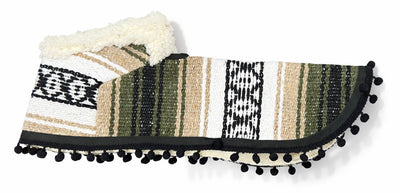 Size 00-3WN Olive/Tan/Black Dog Poncho/Sarape with Fur
