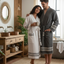 Organic Turkish Cotton Kimono Bathrobe – Lightweight Spa & Home Robe