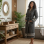 Organic Turkish Cotton Kimono Bathrobe – Lightweight Spa & Home Robe