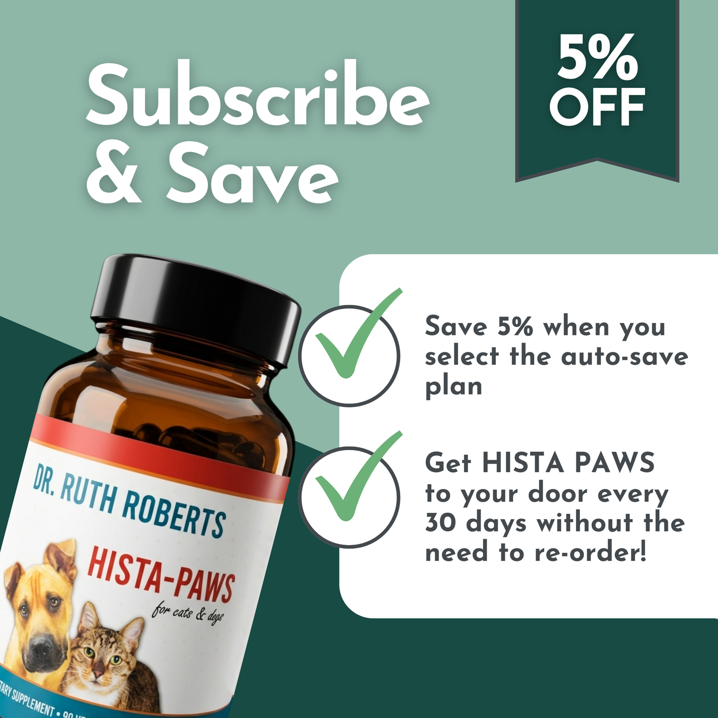 Hista Paws – with Quercetin for Dogs and Cats