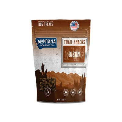 Bison Liver Freeze-Dried Raw Trail Snacks (Treats) for Dogs 3oz