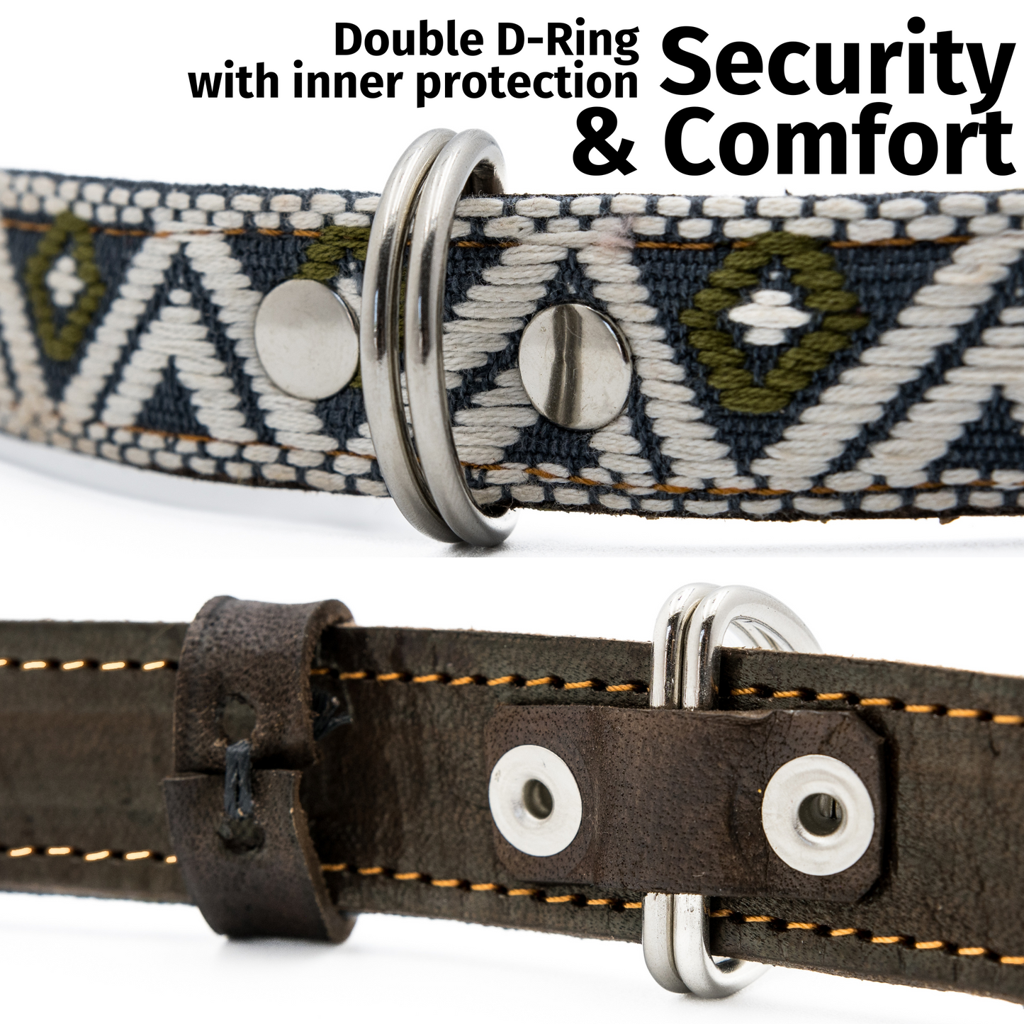 Leather Dog Collar - Ceramic Cello