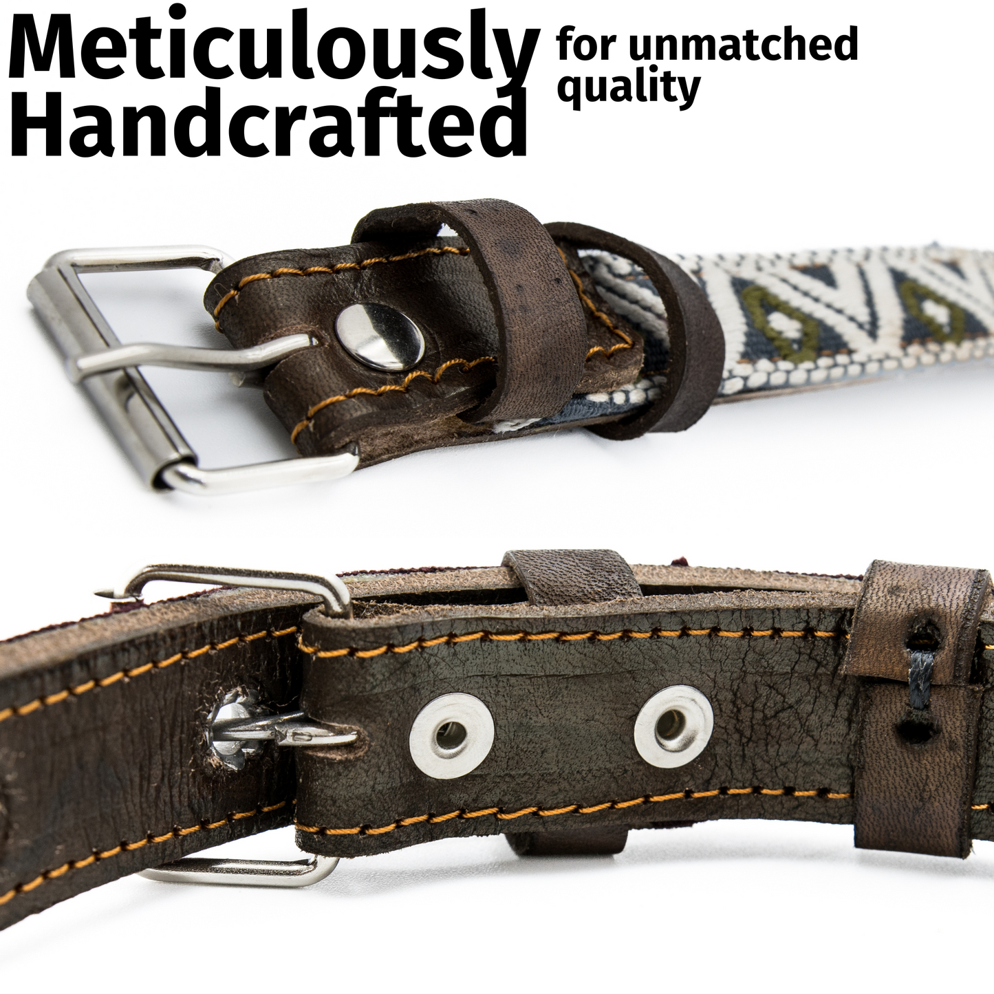 Leather Dog Collar - Ceramic Cello