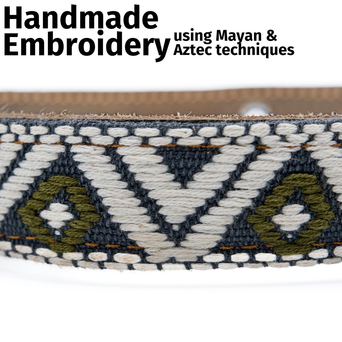 Leather Dog Collar - Ceramic Cello