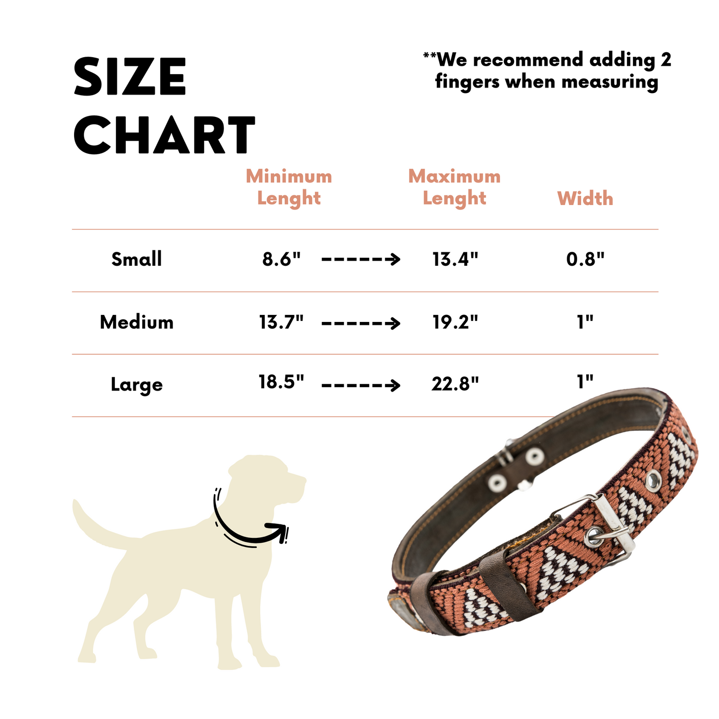 Leather Dog Collar - Brown Rust