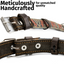Leather Dog Collar - Bronze Olive