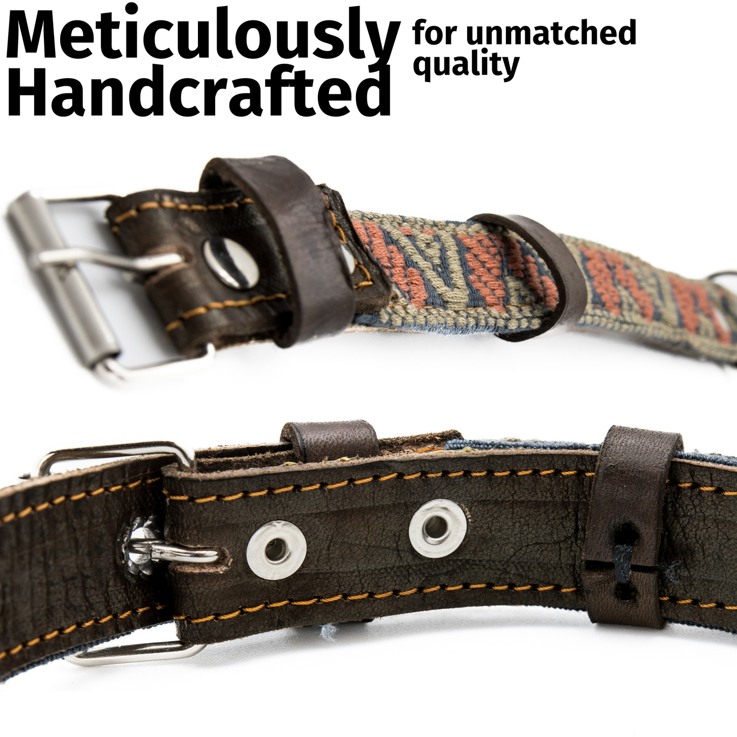 Leather Dog Collar - Bronze Olive