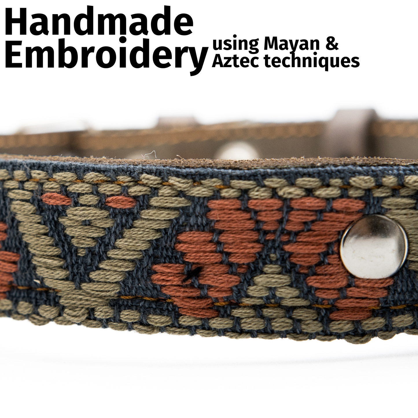 Leather Dog Collar - Bronze Olive