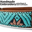 Leather Dog Collar - Teal