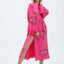 Evil Eye Hand Printed Kimono Natural