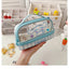 Kawaii Cartoon Hellokitty Kuromi Large Capacity Transparent Double Layer Pencil Case Cartoon Cinnamoroll Stationery Pen Bag