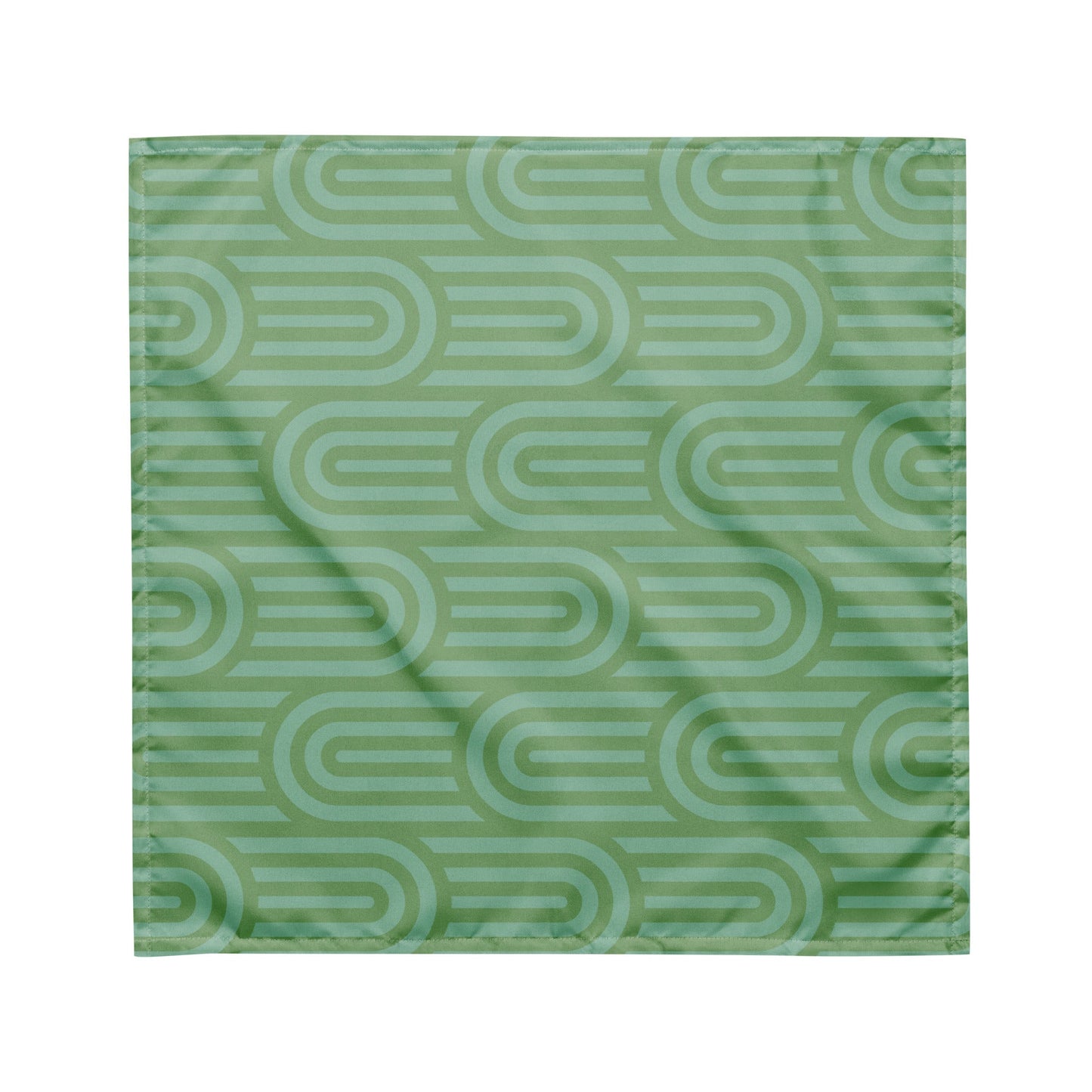 Sebastian & Clementine Scalloped Green Bandana For Dogs and Cats