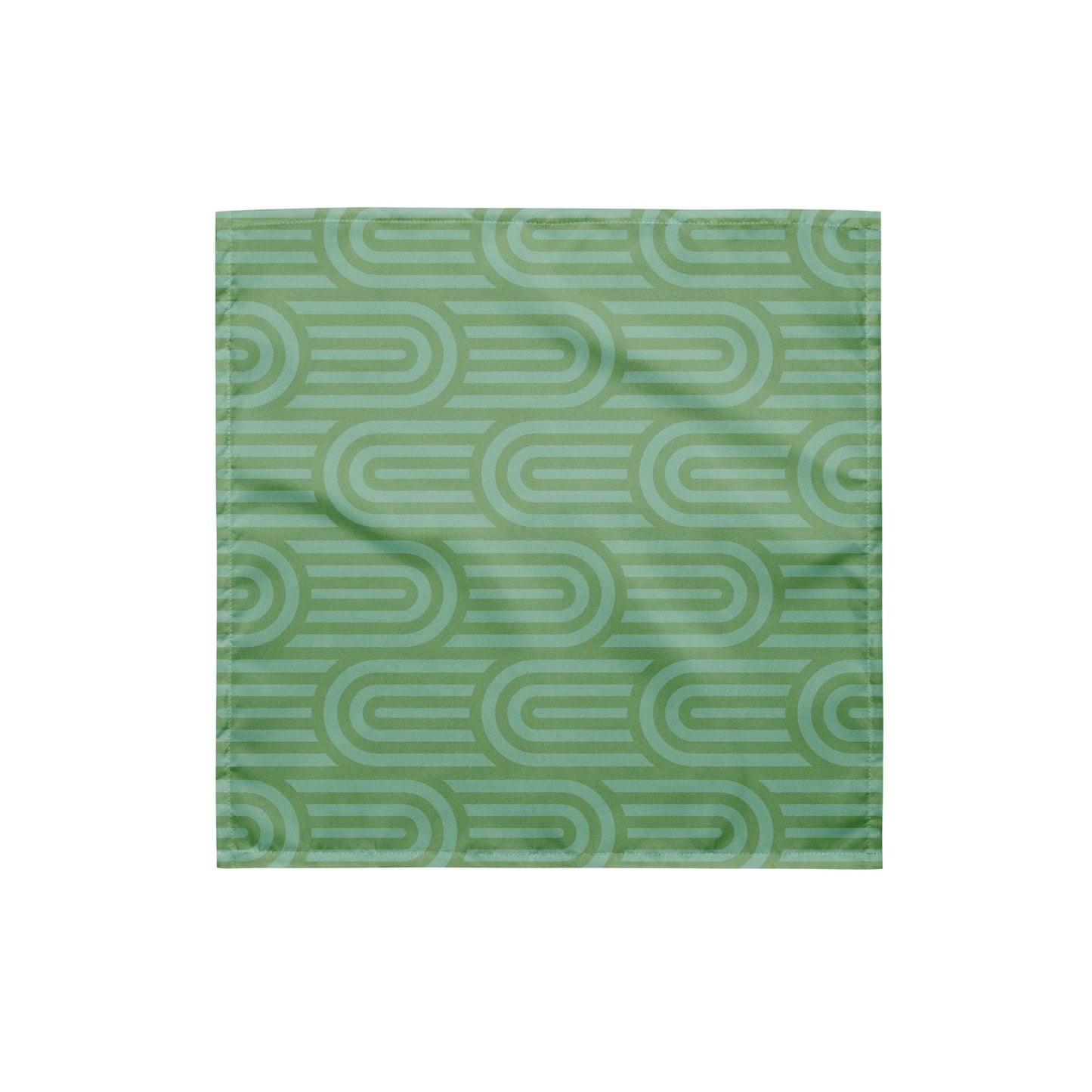 Sebastian & Clementine Scalloped Green Bandana For Dogs and Cats