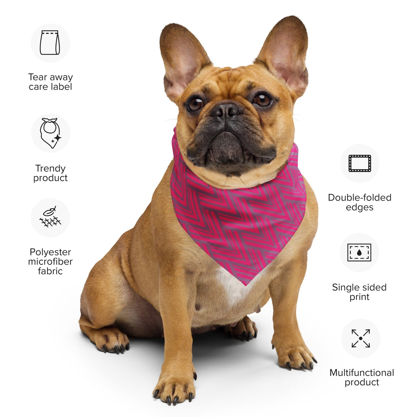 Sebastian & Clementine Pink Points Bandana For Dogs and Cats