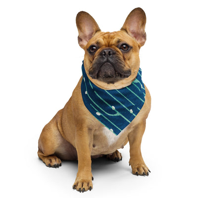 Sebastian & Clementine Blue Shima-Shima Bandana For Dogs and Cats
