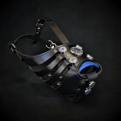 The ''Bijou'' Basket Muzzle Black & Blue