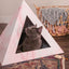 'Rose Quartz' Cardboard Cat Pyramid