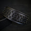 Black ''Crown'' soft leather dog collar