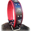 The "Eros" collar 2.5 inch wide black & red