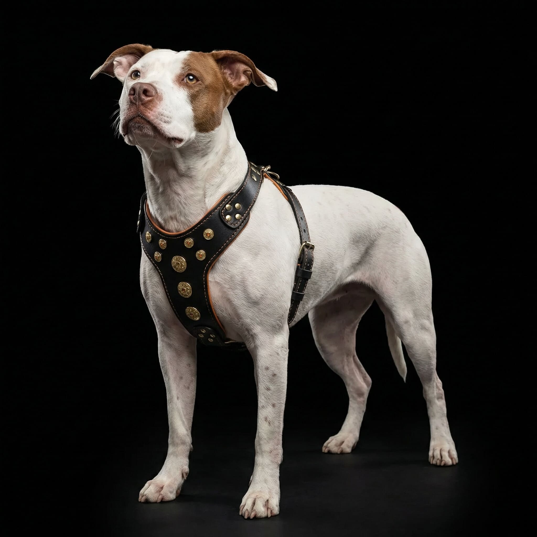 ''Bijou'' harness Black & Orange for big dogs