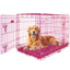 24-42" Collapsible Pink Dog Crate RED24-42