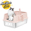 XXL Stainless Steel Cat Litter Box with Lid – High Sides, Low Entry, Easy to Clean, Odor-Free, Anti-Leak | Buy 2 & Save $10