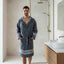 Organic Turkish Cotton Short Bathrobe with Hood – Lightweight Robe