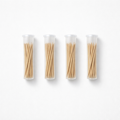 36 Qty Unflavored Birchwood Toothpicks in Plastic Tubes