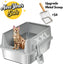 XXL Stainless Steel Cat Litter Box with Lid – High Sides, Low Entry, Easy to Clean, Odor-Free, Anti-Leak | Buy 2 & Save $10